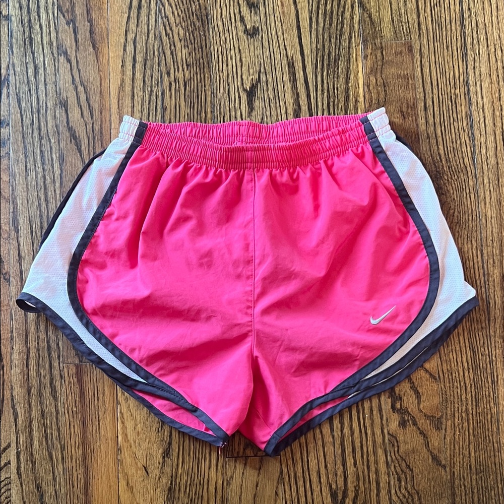 Women's Nike Tempo Pink and Gray Running Shorts